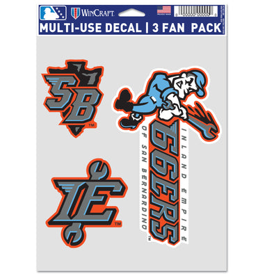 Inland Empire 66ers Wincraft Multi-Use 3 Pack Fan Decal