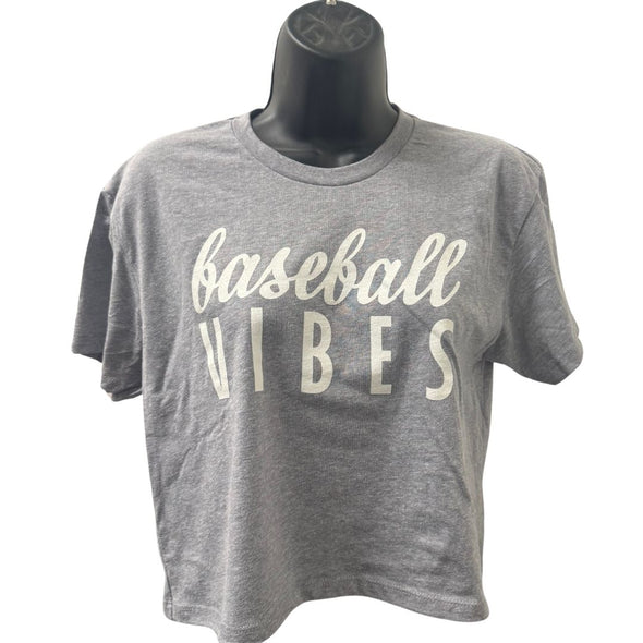 Inland Empire 66ers of San Bernardino Grey Baseball Vibes Ladies Crop Top