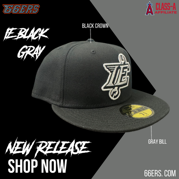 Inland Empire 66ers of San Bernardino 2024 Black and Gray IE Home 59Fifty Cap